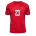 Herren Fußballbekleidung Dänemark Pierre-Emile Hojbjerg #23 Heimtrikot WM 2022 Kurzarm